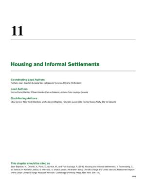 Housing and Informal Settlements