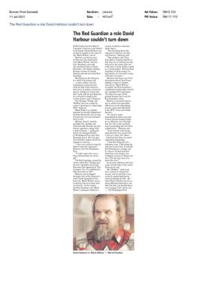 Borneo Post-Sarawak the Red Guardian a Role David Harbour