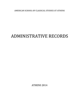 Administrative Records