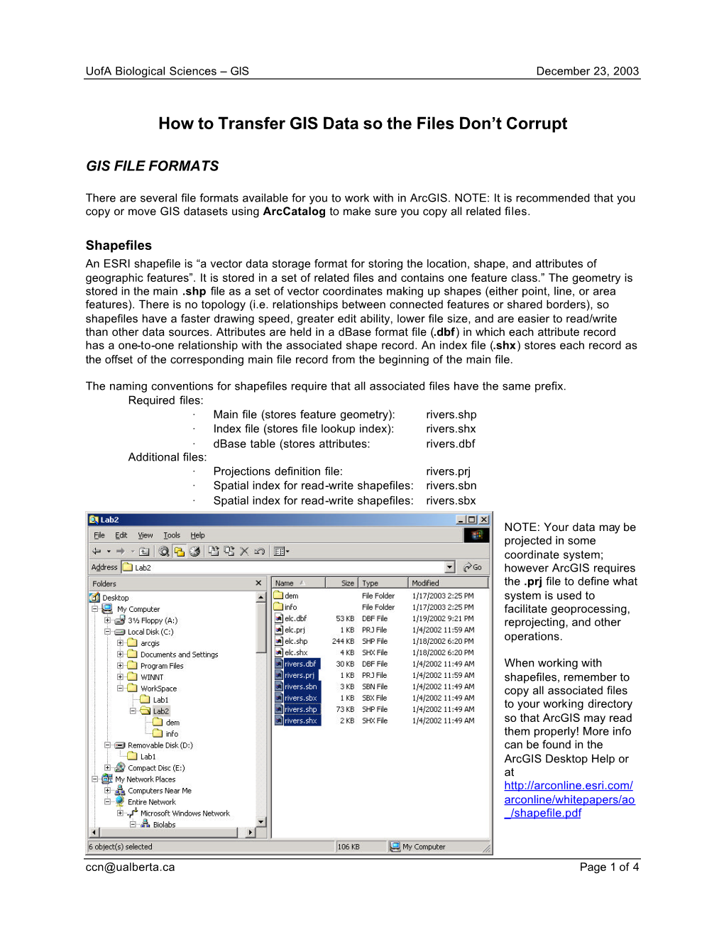 How to Transfer GIS Data So the Files Don't Corrupt