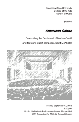 "American Salute" Celebrating the Centennial of Morton Gould