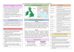 Uks2 Geography Knowledge Organiser – Roman Britain