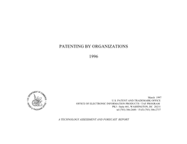 Patenting by Organizations: 1996