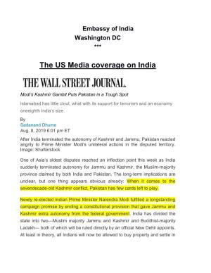 The US Media Coverage on India