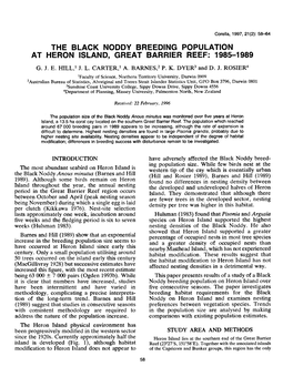 The Black Noddy Breeding Population at Heron Island, Great Barrier Reef: 1985-1989