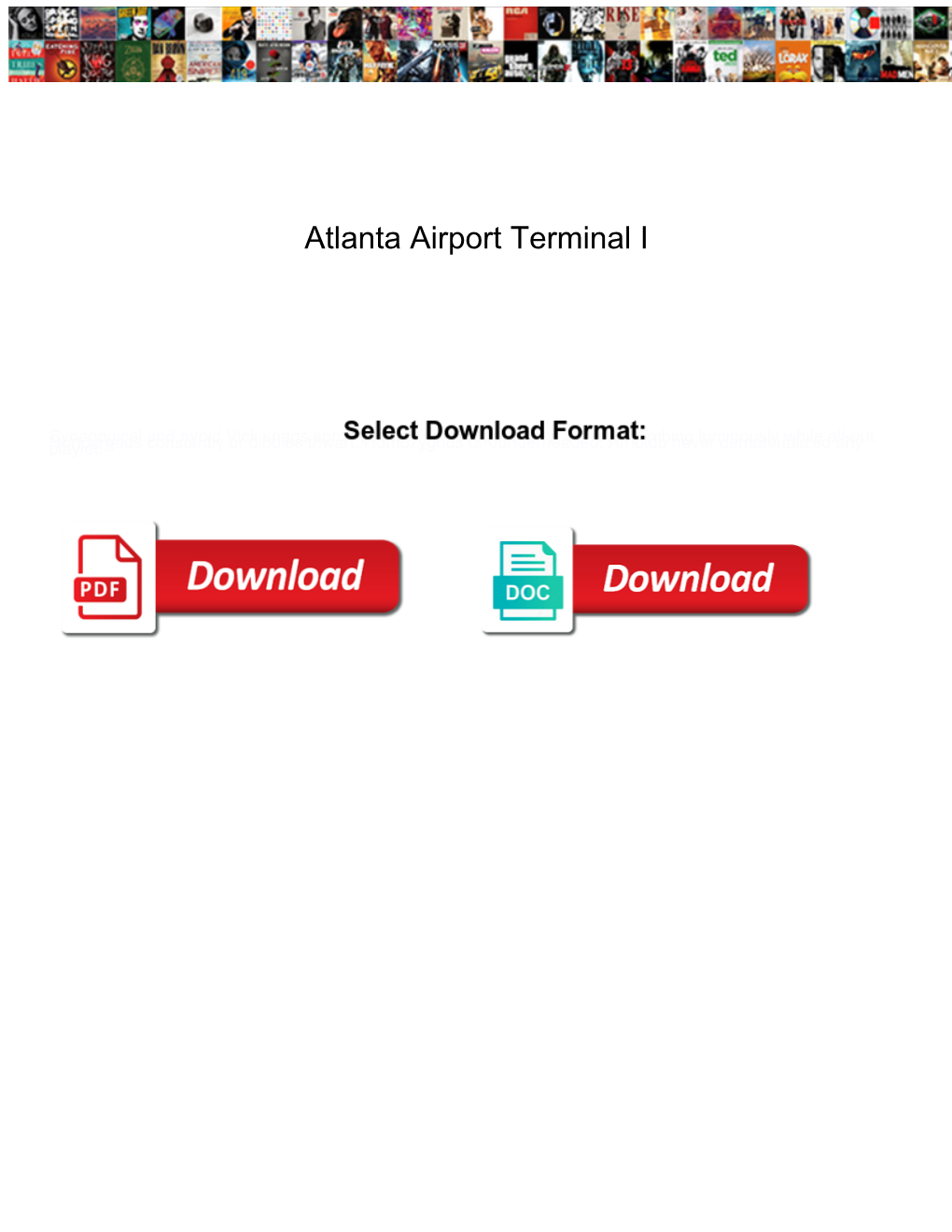 Atlanta Airport Terminal I