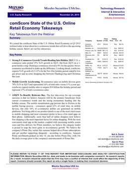 Comscore State of the U.S. Online Retail Economy Takeaways