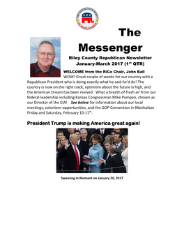 The Messenger Riley County Republican Newsletter January-March 2017 (1St QTR)