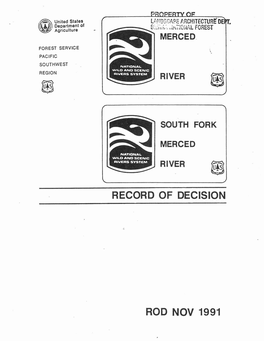 Merced River South Fork Merced River PROJECT ENVIRONMENTAL ANALYSIS AREA I \ Hanislaua N.F