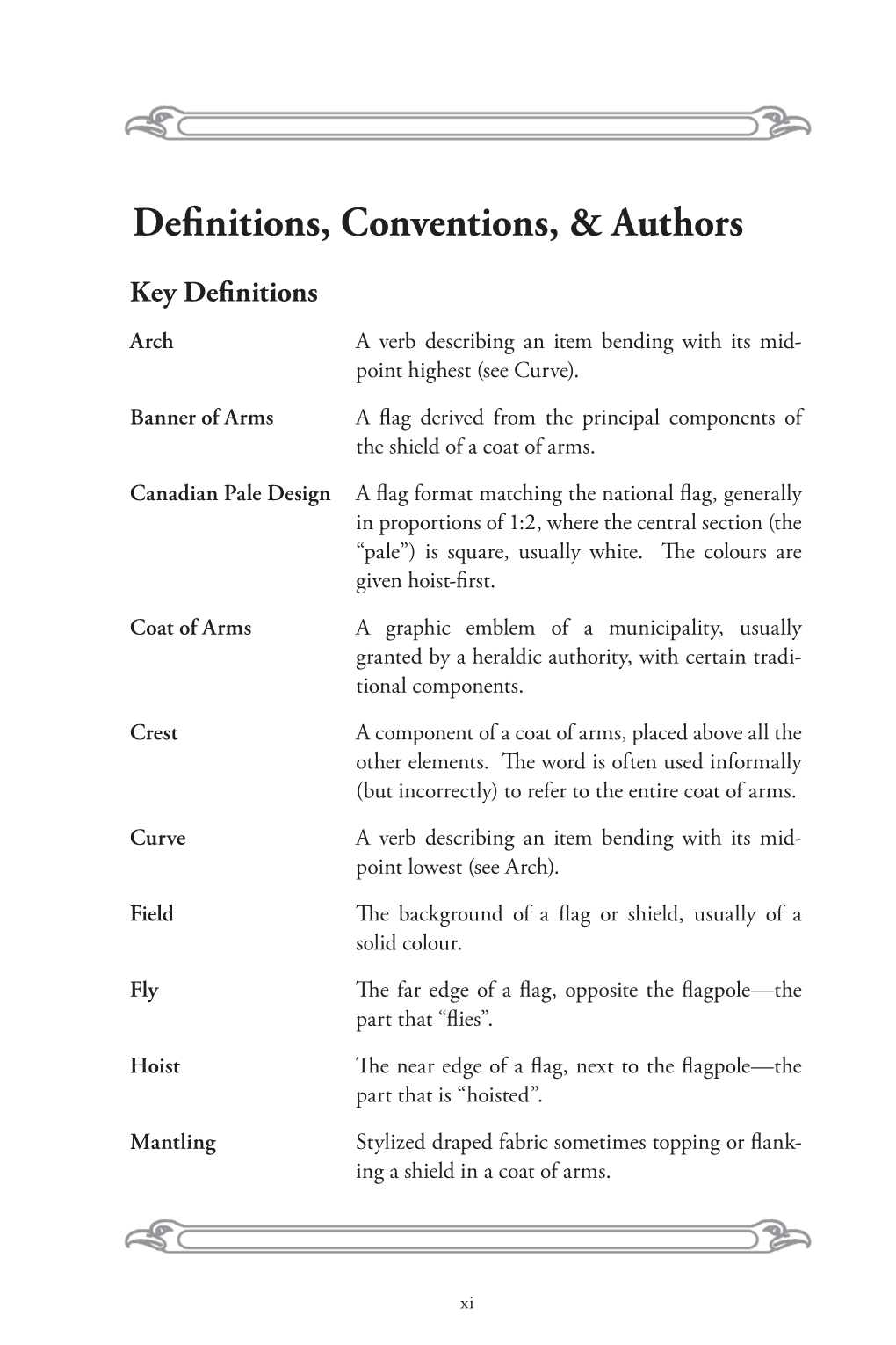 Definitions, Conventions, & Authors