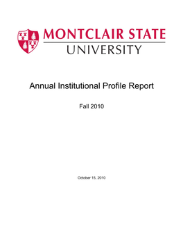 Annual Institutional Profile Report
