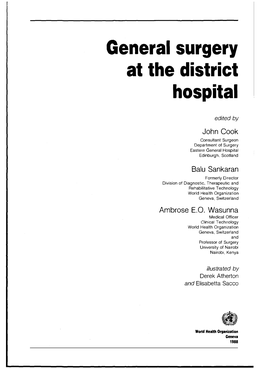 General Surgery at the District Hospital