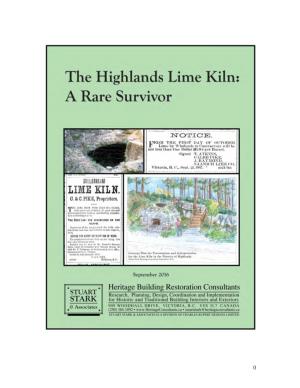 Highlands Lime Kiln Report Produced by Stuart Stark & Associates