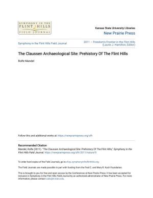 The Claussen Archaeological Site: Prehistory of the Flint Hills