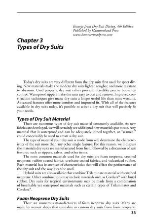 Chapter 3 Types of Dry Suits
