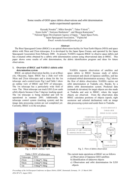 Some Results of GEO Space Debris Observations and Orbit Determination Under Experimental Operation