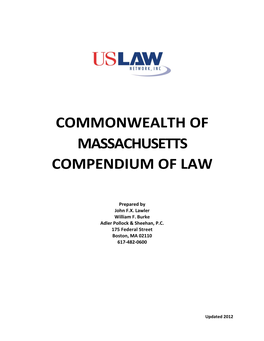 Massachusetts Compendium of Law