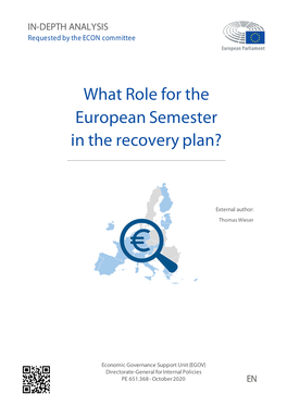 What Role for the European Semester in the Recovery Plan?