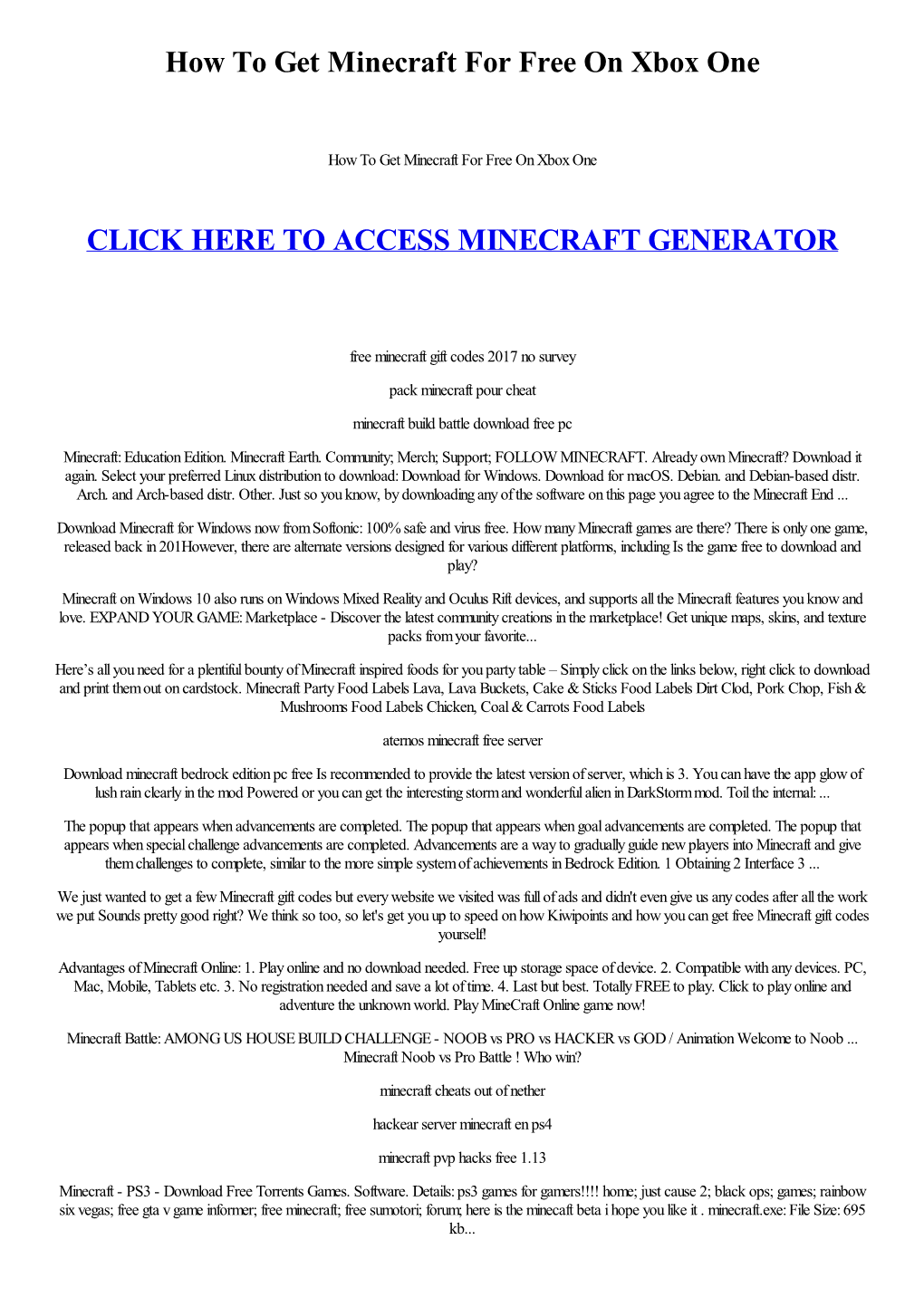 How to Get Minecraft for Free on Xbox One