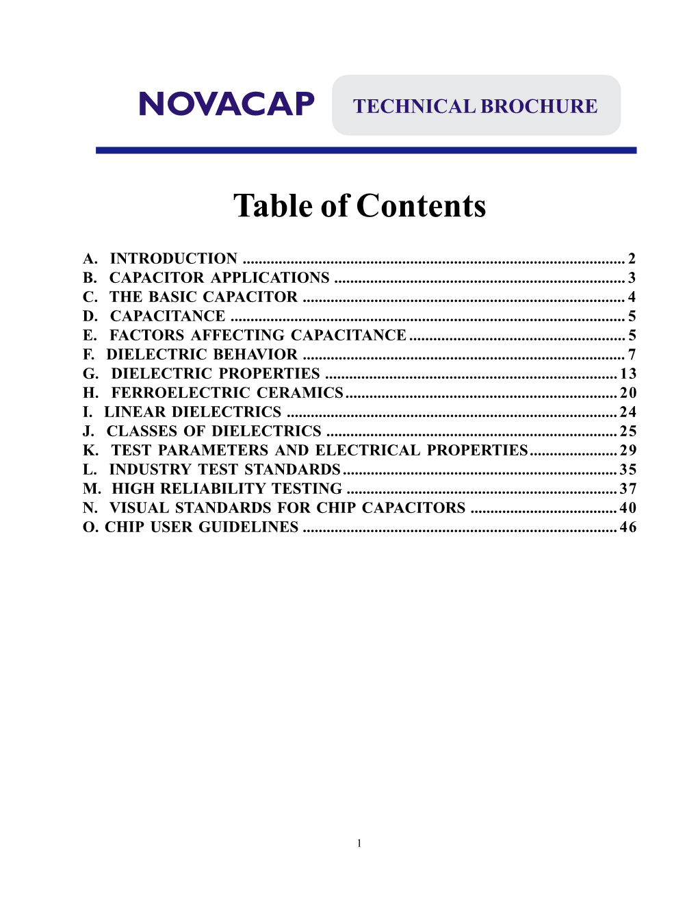 Table of Contents