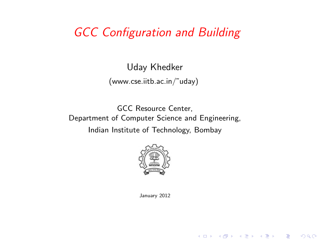 GCC Configuration and Building