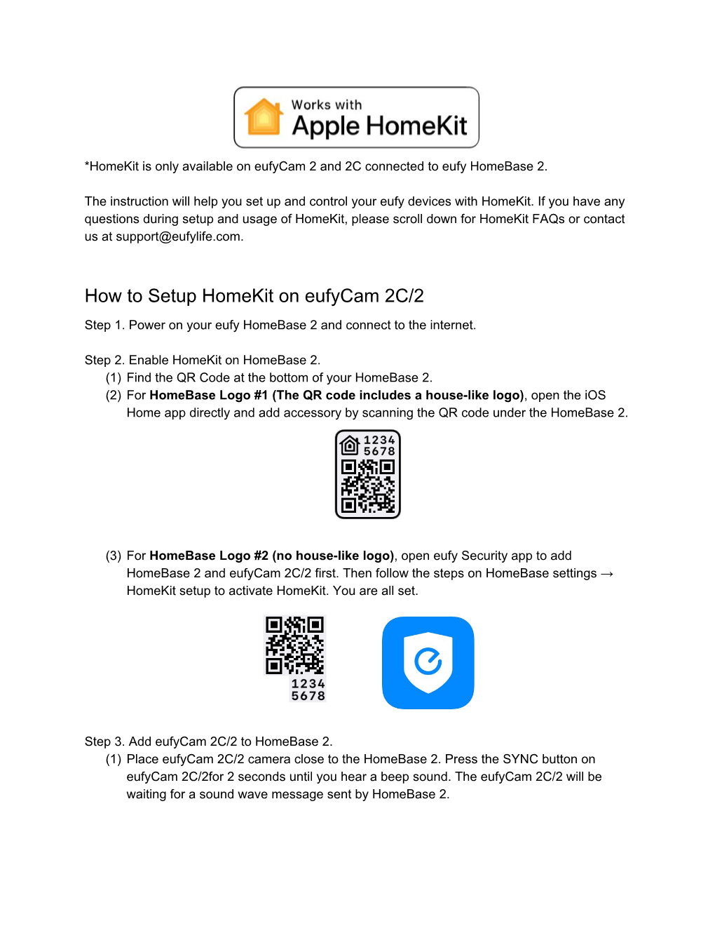 How to Setup Homekit on Eufycam 2C/2