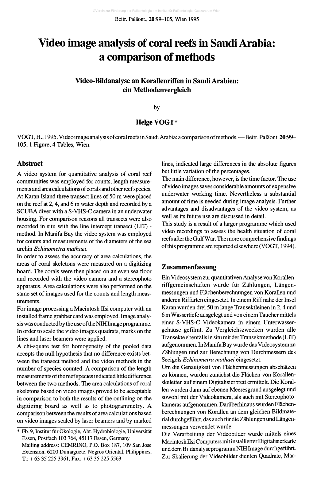 Video Image Analysis of Coral Reefs in Saudi Arabia: a Comparison of Methods