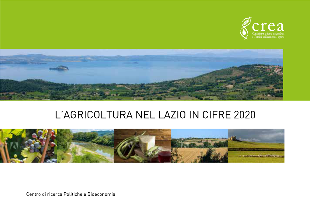 L'agricoltura Nel Lazio in Cifre 2020