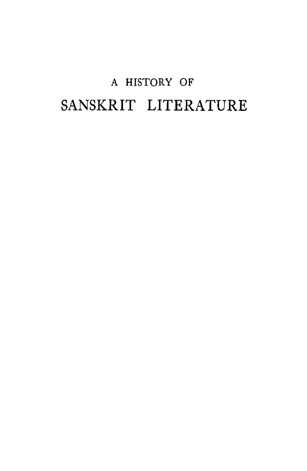 Sanskrit Literature