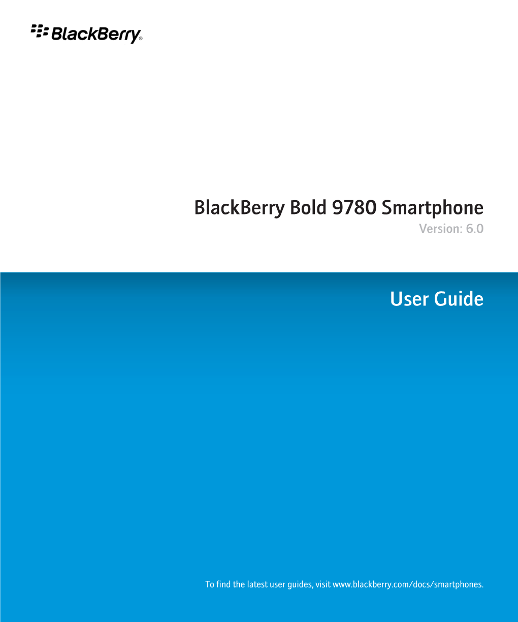 Blackberry Bold 9780 Smartphone Version: 6.0