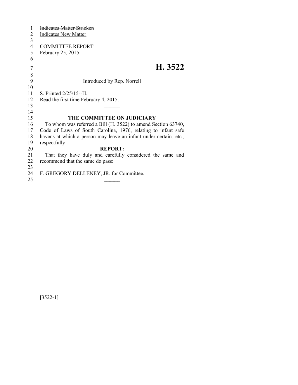 2015-2016 Bill 3522 Text of Previous Version (Feb. 25, 2015) - South Carolina Legislature Online