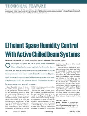 Efficient Space Humidity Control with Active Chilled Beam Systems by Kenneth J