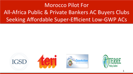 Morocco Pilot for All-Africa Public & Private Bankers AC Buyers Clubs