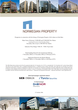 Prospectus in Connection with the Listing of Norwegian