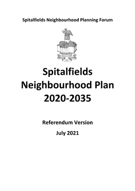 Spitalfields Neighbourhood Planning Forum