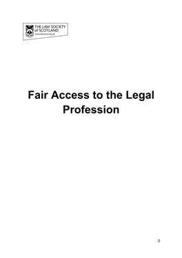 Fair Access to the Legal Profession