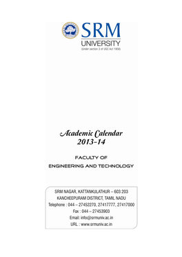 Academic Calendar June 2013 – May 2014 85 22