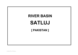 SCHEDULE a ASSESSMENT of RIVER BASINS (Rbs) in SOUTH ASIA