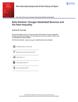 Bulls Markets: Chicago's Basketball Business and the New Inequality