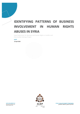 Identifying Patterns of Business Involvement in Human Rights