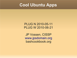 Cool Ubuntu Apps