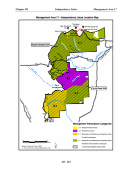 Chapter III Independence Lakes Management Area 17
