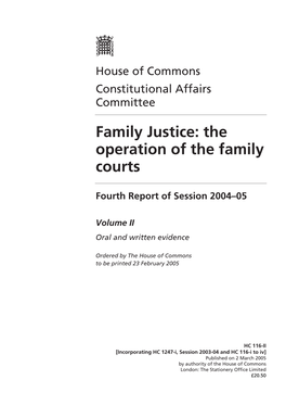 The Operation of the Family Courts