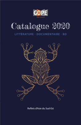 Catalogue Des Éditions Gope (Avril 2020)