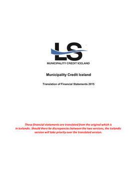Municipality Credit Iceland