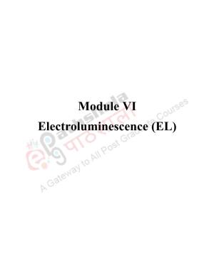 Module VI Electroluminescence (EL)