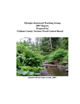 2007 Report, Prepared by Clallam County Noxious Weed Control Board