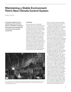 Vasa's New Climate-Control System