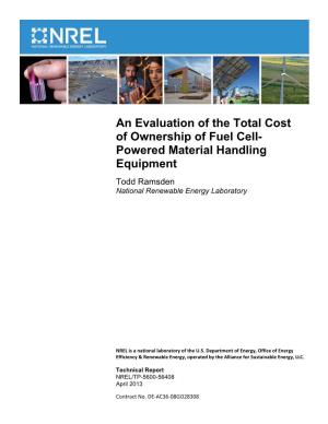 An Evaluation of the Total Cost of Ownership of Fuel Cell-Powered Material Handling Equipment