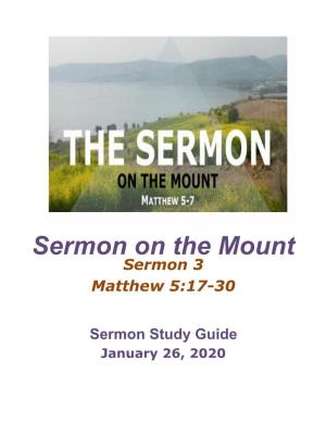 Sermon on the Mount Raising The
